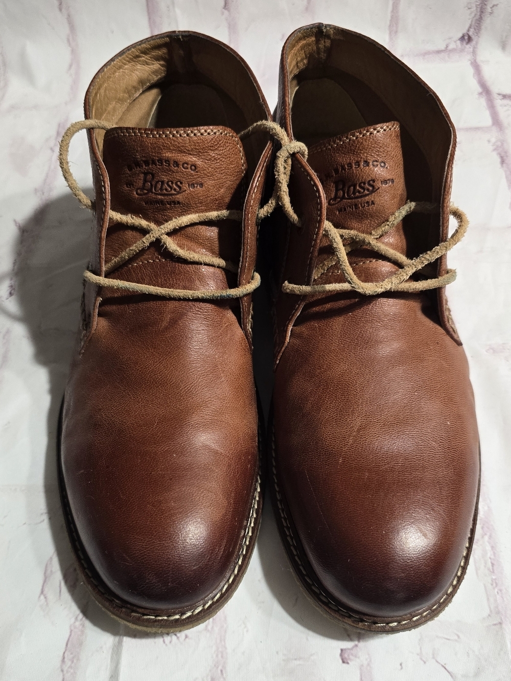 Bass Men's Chestnut Leather Chukka Boots